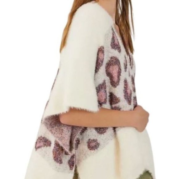 NWT Anthropologie Kenzie Leopard Shimmer Sweater - Picture 3 of 7